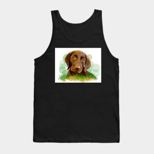 Chocolate Lab Puppy Tank Top